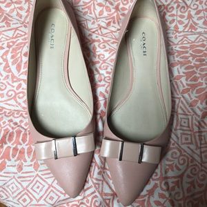 Blush pink Coach flats
